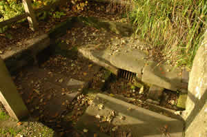 Berkswell baptismal tank  inlet culvert