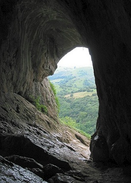 Looking out from Thor's Cave
